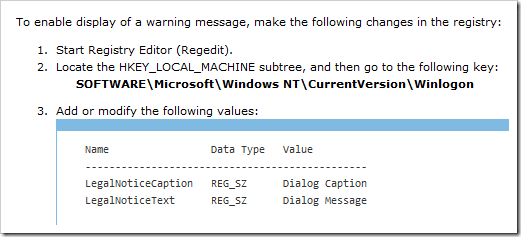 Startup MessageBox Maker displays custom messages at Windows logon